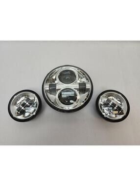 OEM Harley Davidson LED Headlight 7 in and Passing Lights 4 in. Used
